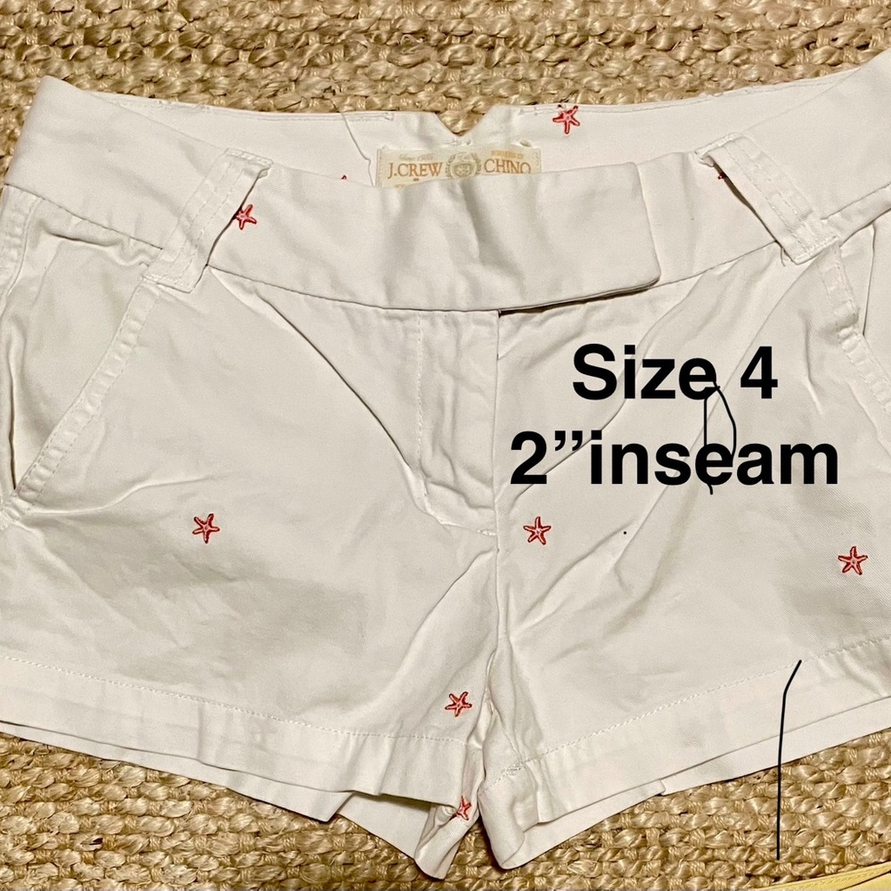J. Crew White Bermuda Shorts Casual Cotton Blend